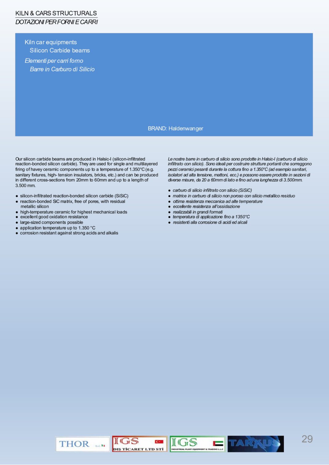 Silicon Carbide beams